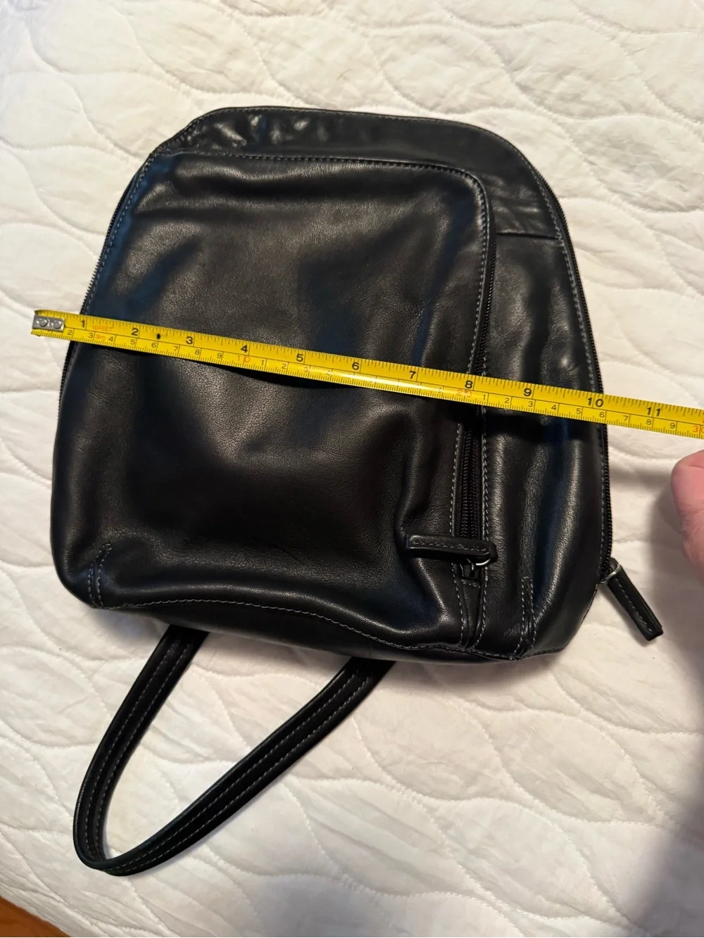 Classic Y2K Tignanello Black Leather Mini Backpack/Slingback